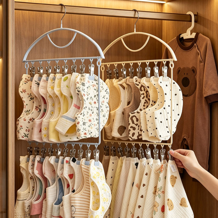 Wäscheständer mit Mehrfach-Klammern für Babykleidung