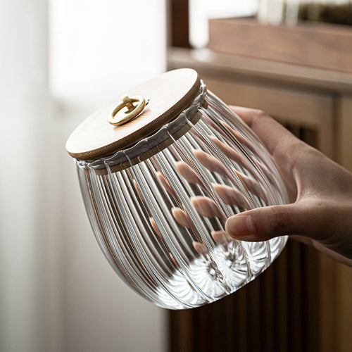Blütenform-Glasspeicher, transparent, modern