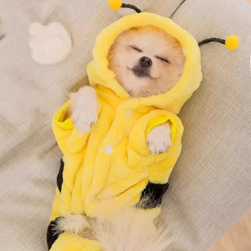 Fleece-Kostüm für Hunde und Katzen, 4-beinig