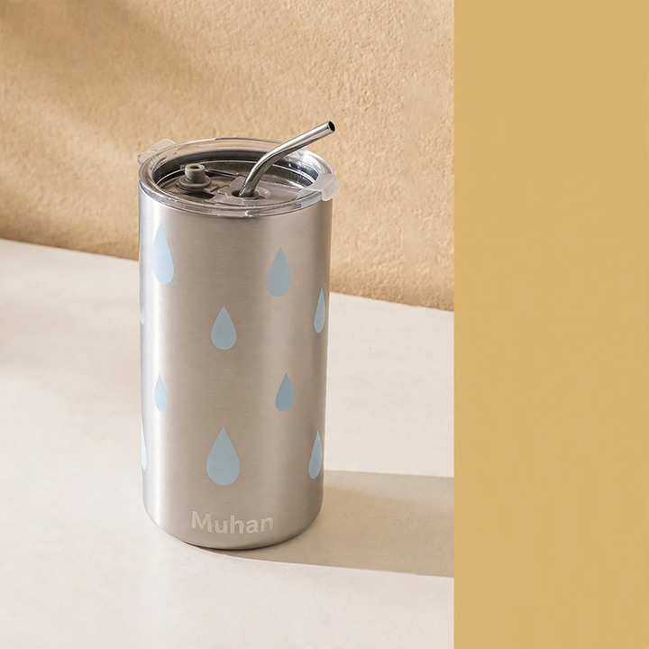Isolierbecher 350–600 ml mit Doppelwand und Trinkdeckel
