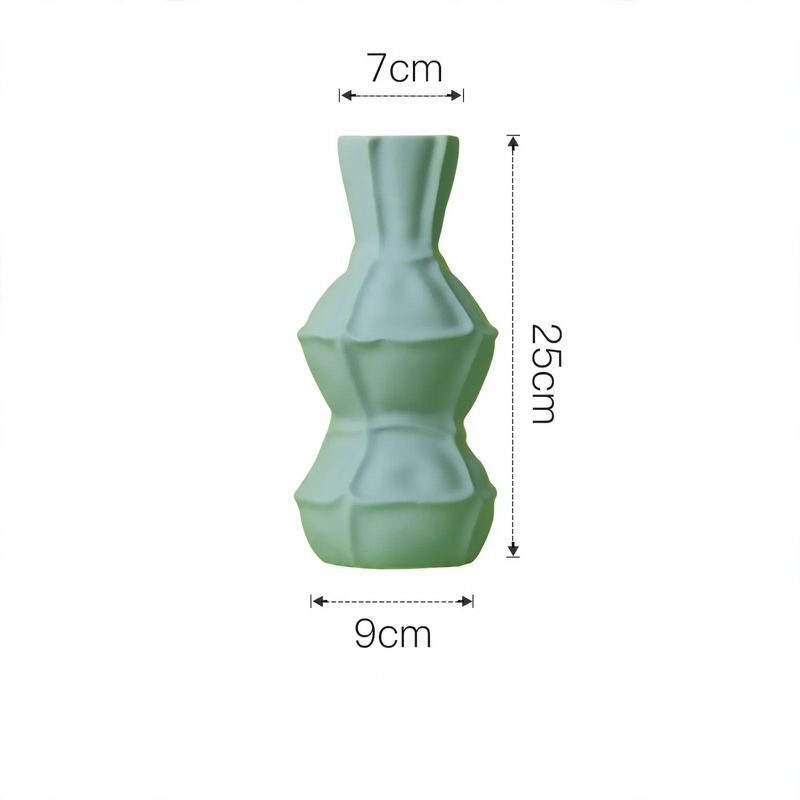 Geometrische Keramik-Vase im Nordischen Stil