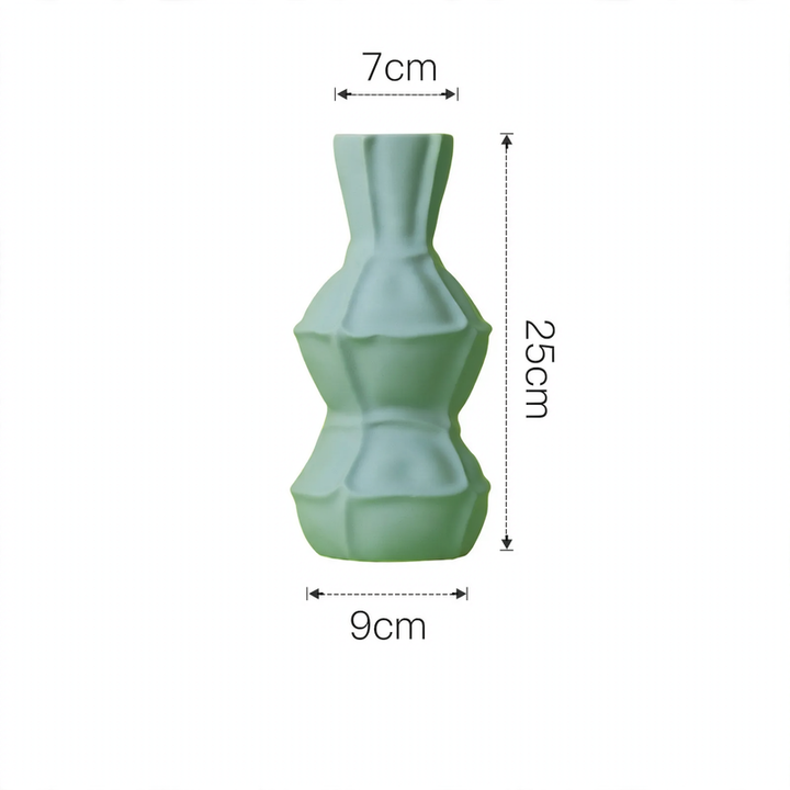 Geometrische Keramik-Vase im Nordischen Stil