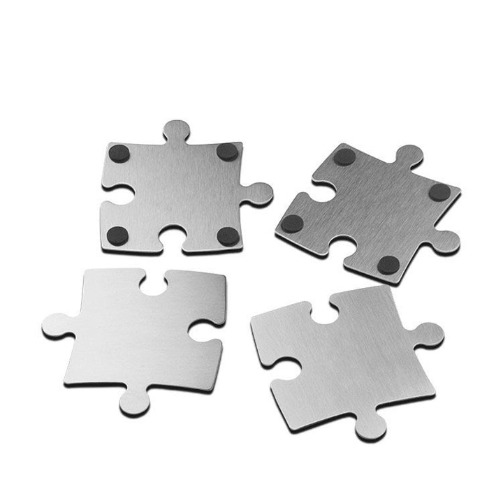 Edelstahl-Untersetzer, Puzzle-Design