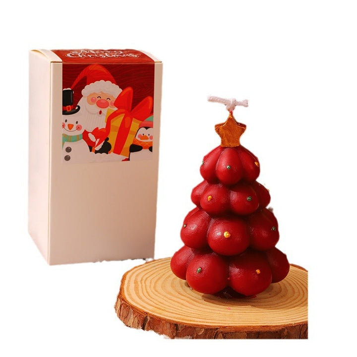 Weihnachtskerzen aus Sojamischung, Christbaumform