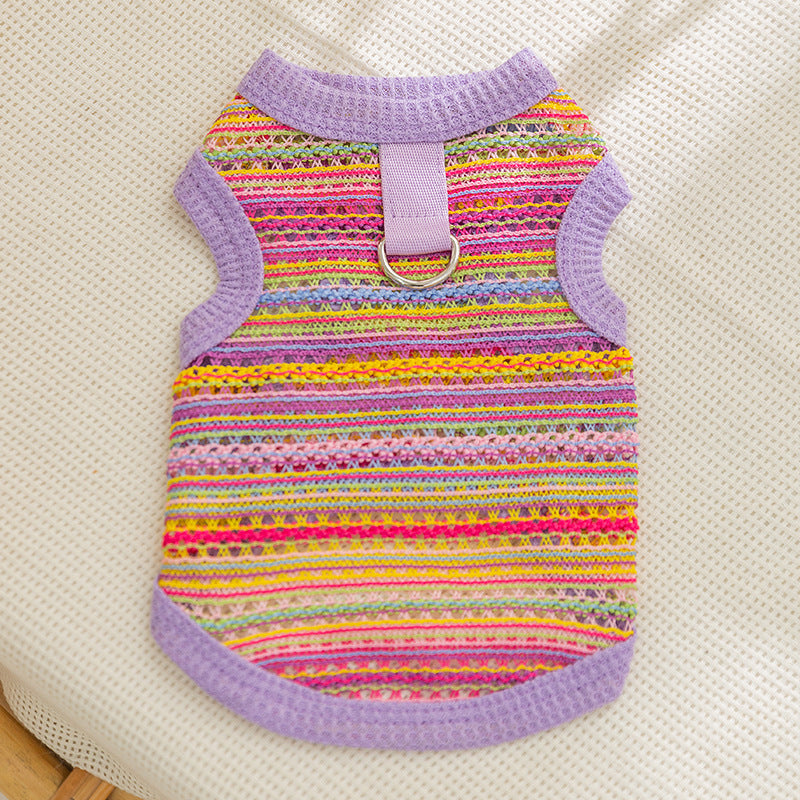 Durchbrochenes Stricktop für kleine Hunde, Sommer