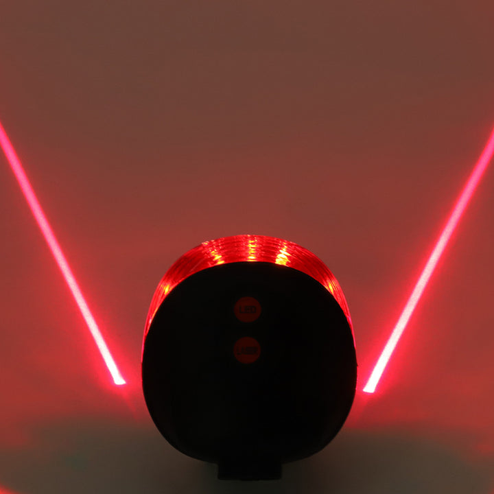 Fahrrad-Laser-Rücklicht mit Parallellinie
