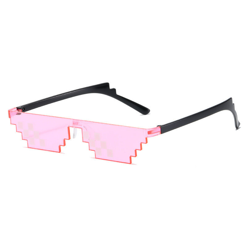 Pixelbrille mit geometrischem Muster