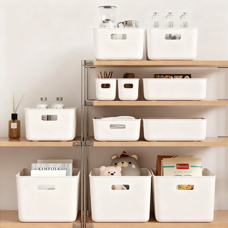 Kunststoff-Aufbewahrungsbox für Schreibtisch und Schrank