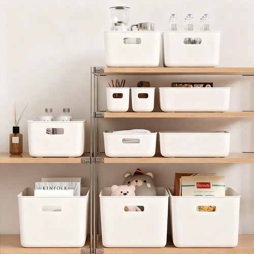 Kunststoff-Aufbewahrungsbox für Schreibtisch und Schrank