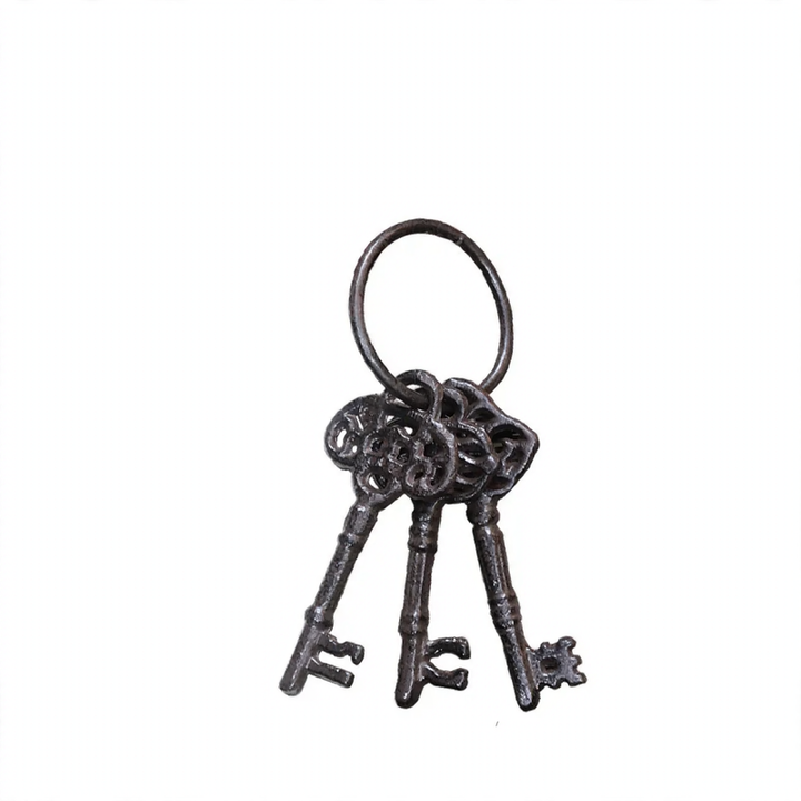 Wandhaken aus Eisen mit Schlüsselmotiven