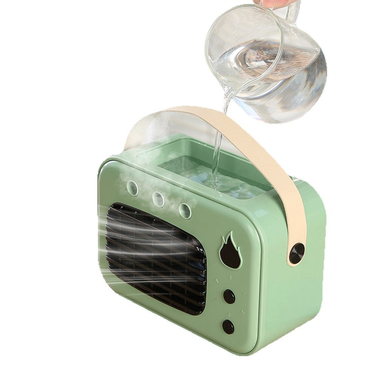 Tisch-Sprühventilator mit Befeuchtungsfunktion