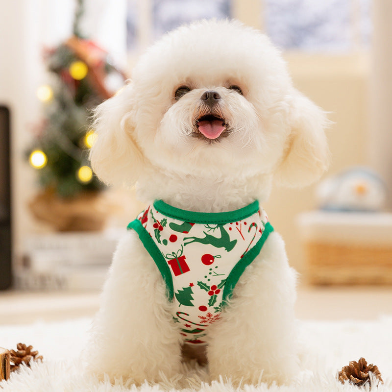 Weihnachts-Weste für kleine Hunde mit Fleecefutter