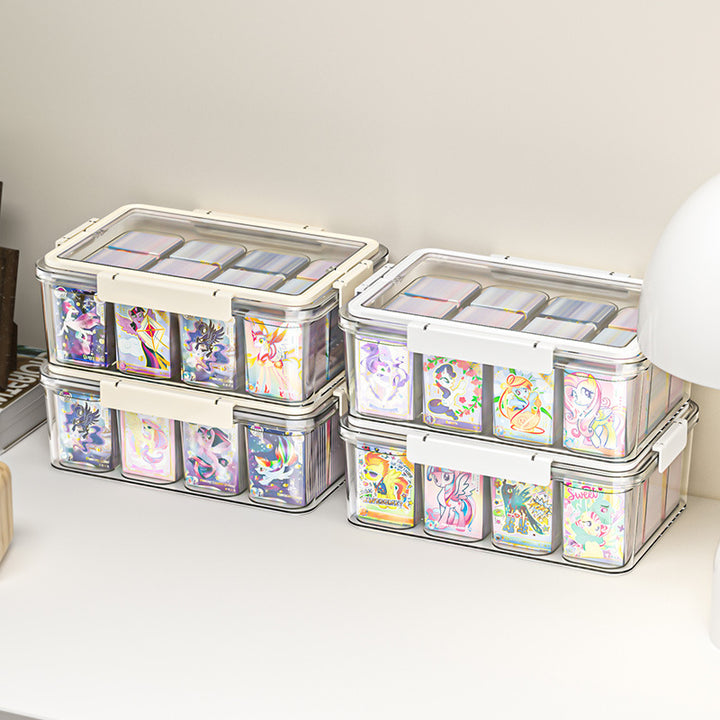 Kartenkollektions-Organizer, transparent, 5 Fächer