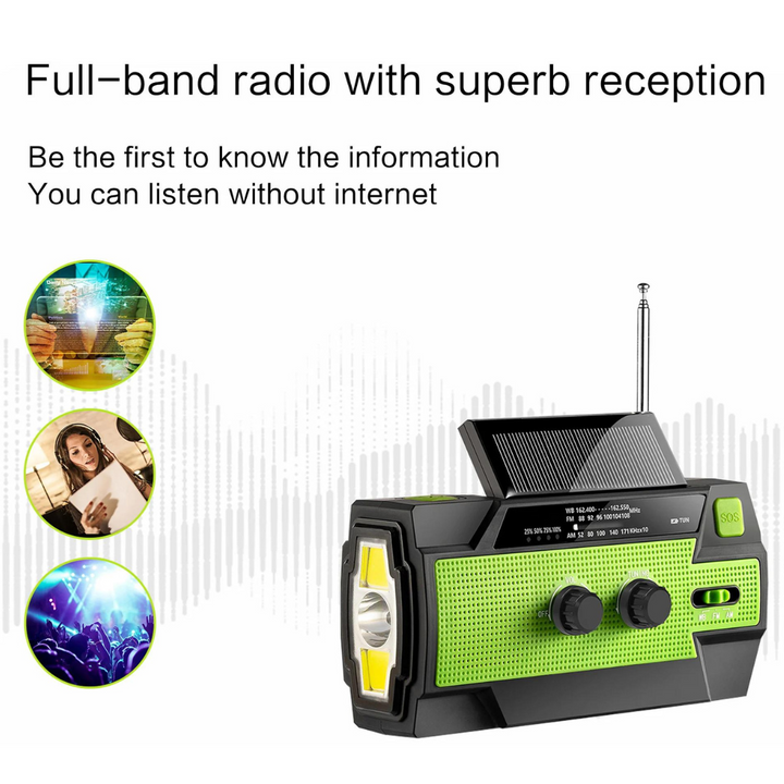 Multifunktionales solarbetriebenes Radio | Karnz