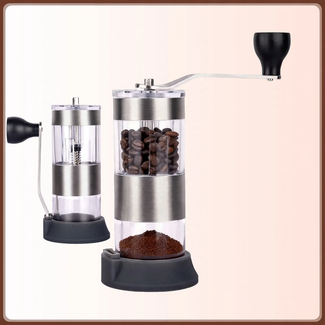 Handkurbel-Kaffeemühle, tragbar
