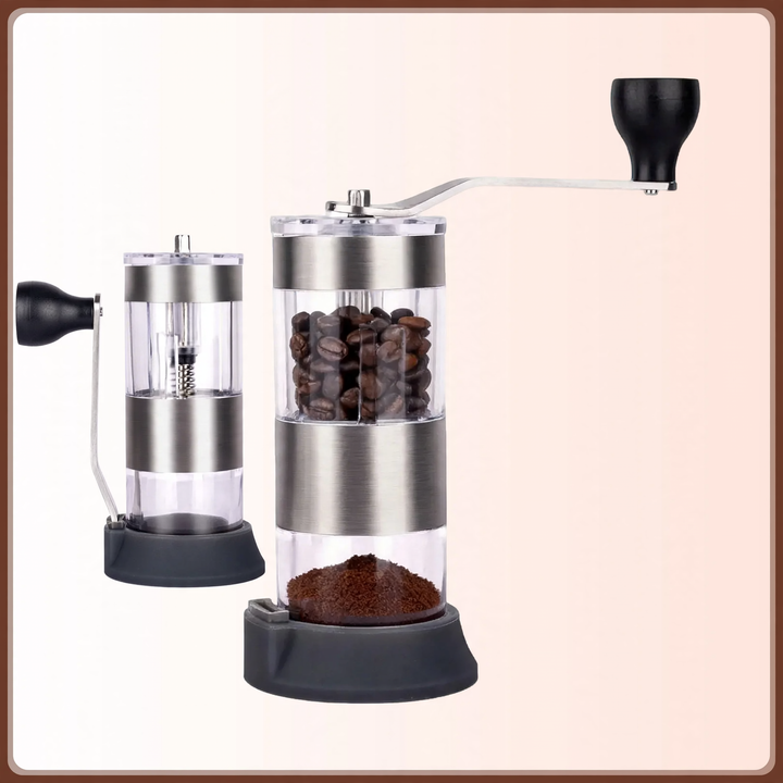 Handkurbel-Kaffeemühle, tragbar