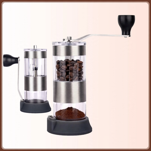 Handkurbel-Kaffeemühle, tragbar