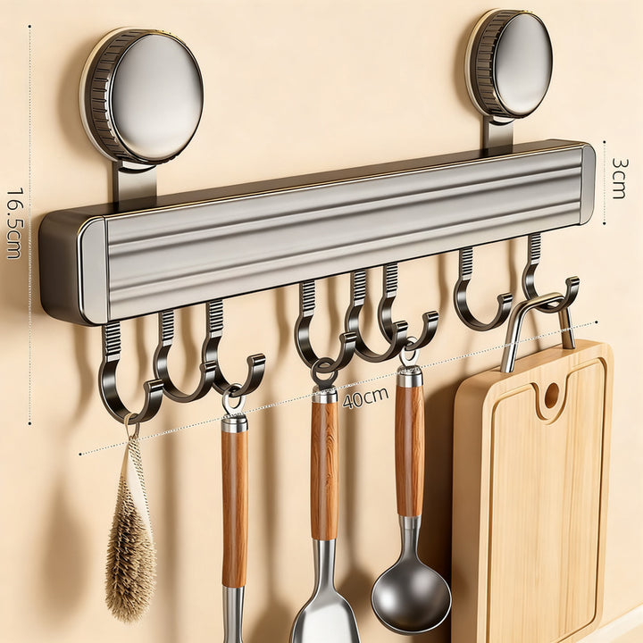 Saugnapf-Küchenhakenleiste aus Aluminium