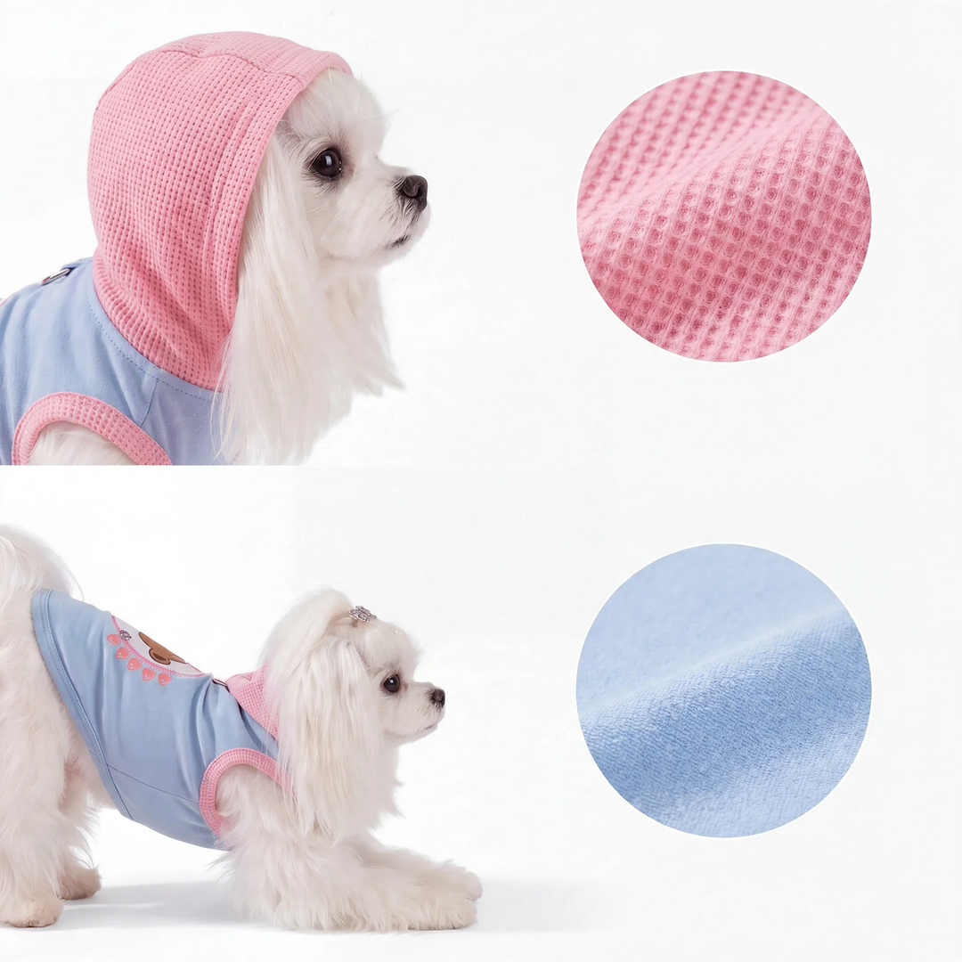 Ärmellose Kapuzen-Weste für kleine Hunde