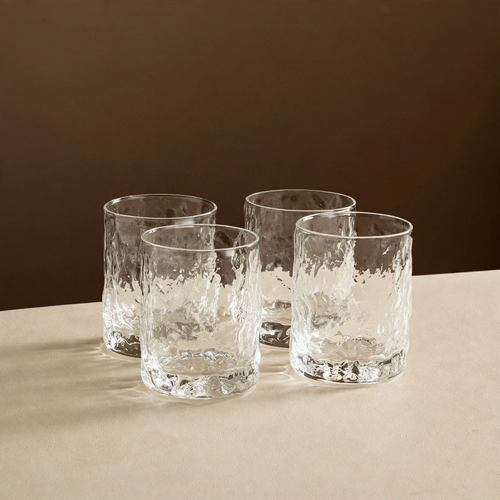 Glastassen, ca. 200 ml, mit Wellenmuster