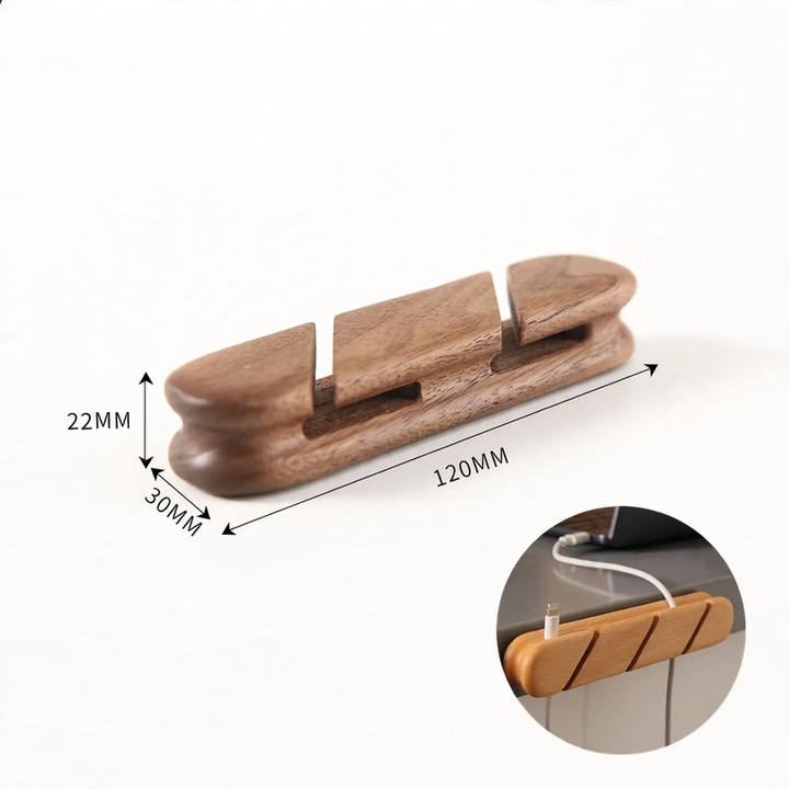 Kabelorganizer aus Holz, Modell K009