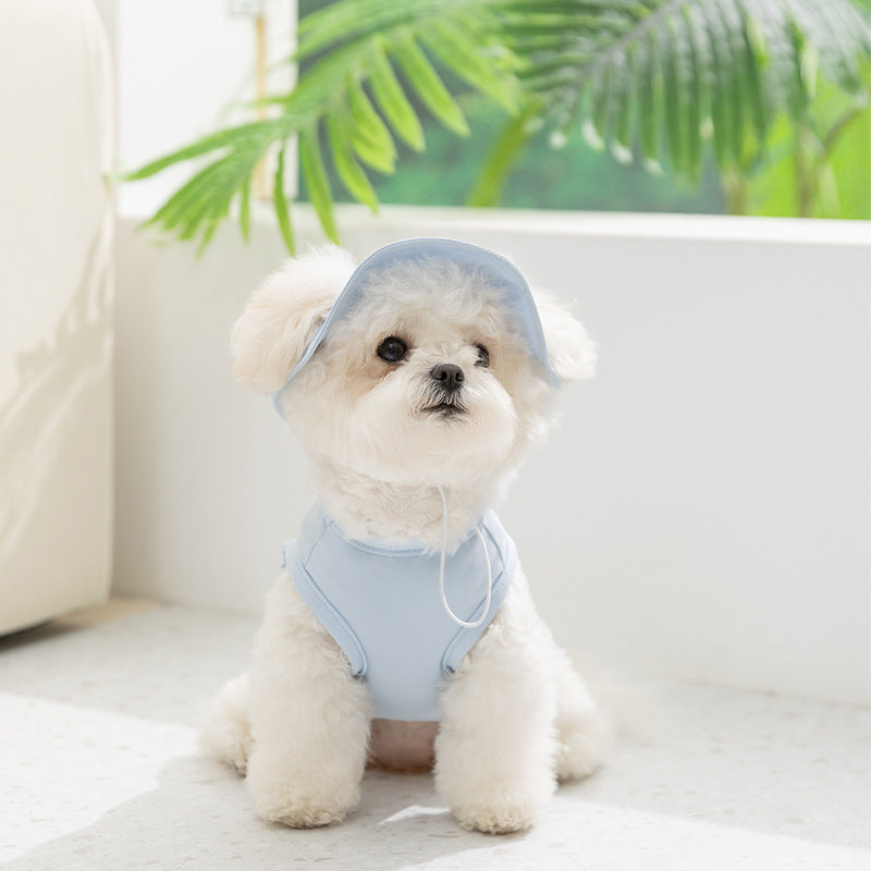 Hundeträgershirt mit Blumenmuster, Frühling und Sommer