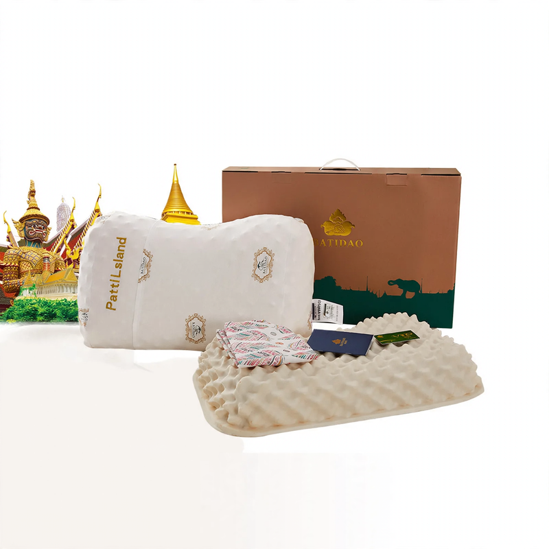 Natur-Latexkissen mit Massagestruktur, Geschenkset