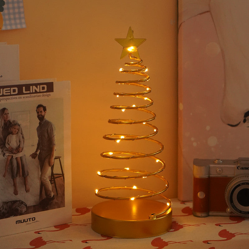 LED-Kristallbaum-Licht mit Metallsockel, USB und Batterie