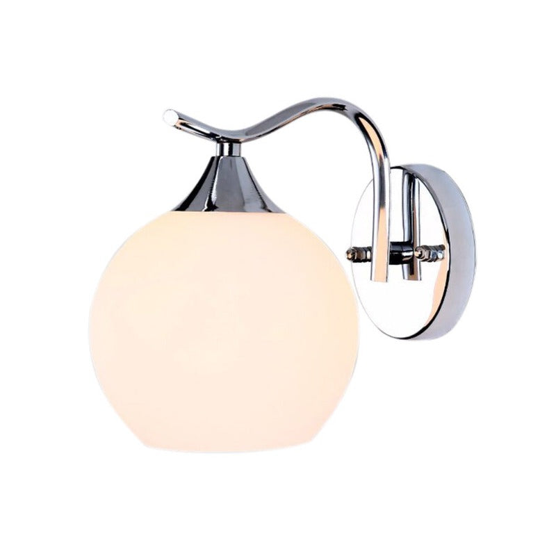 Moderne runde Wandlampe mit Glasglobus – Elegante Wandmontage für Schlafzimmer und Wohnzimmer | Karnz