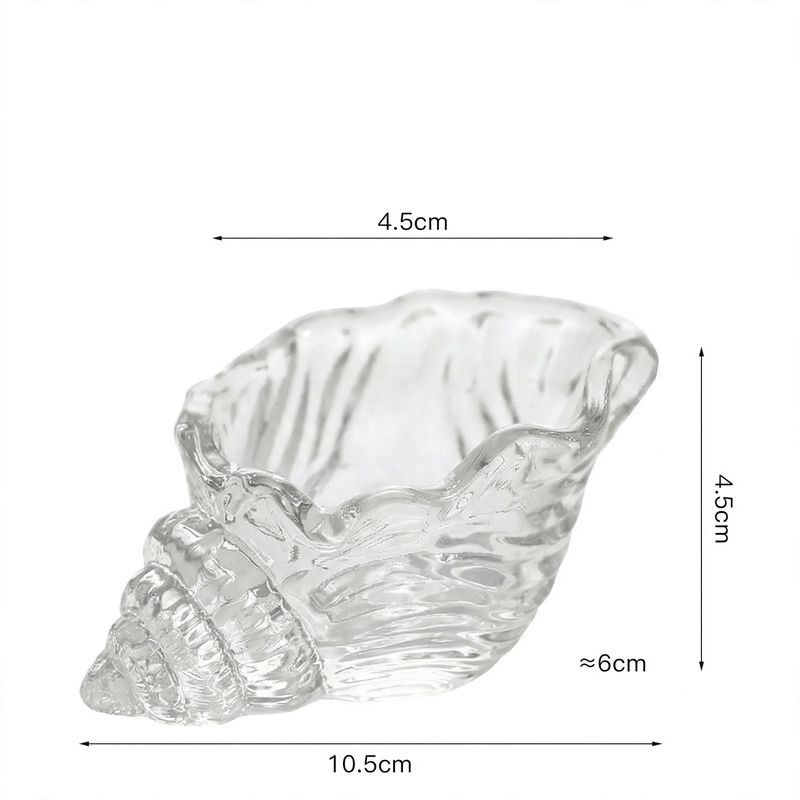 Glaskerzenständer Muschelform, Hochborosilikatglas