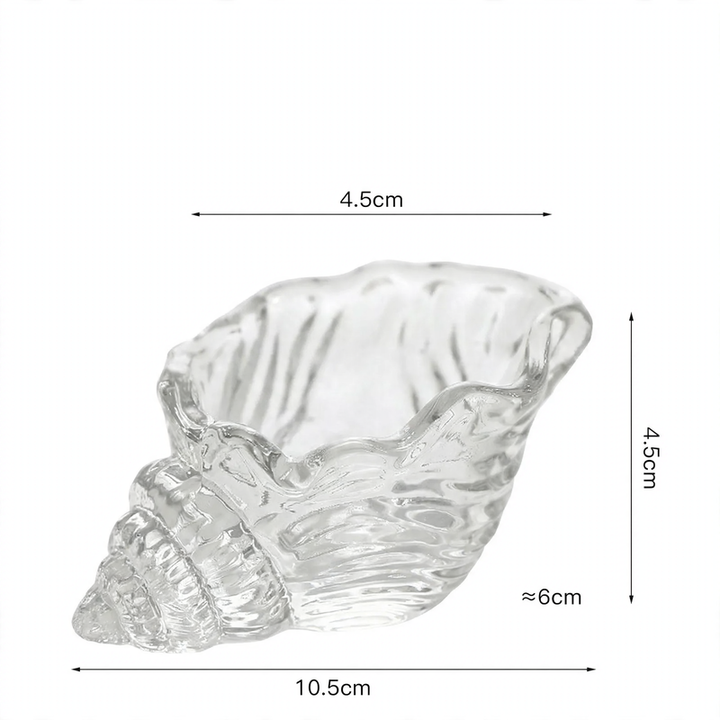 Glaskerzenständer Muschelform, Hochborosilikatglas