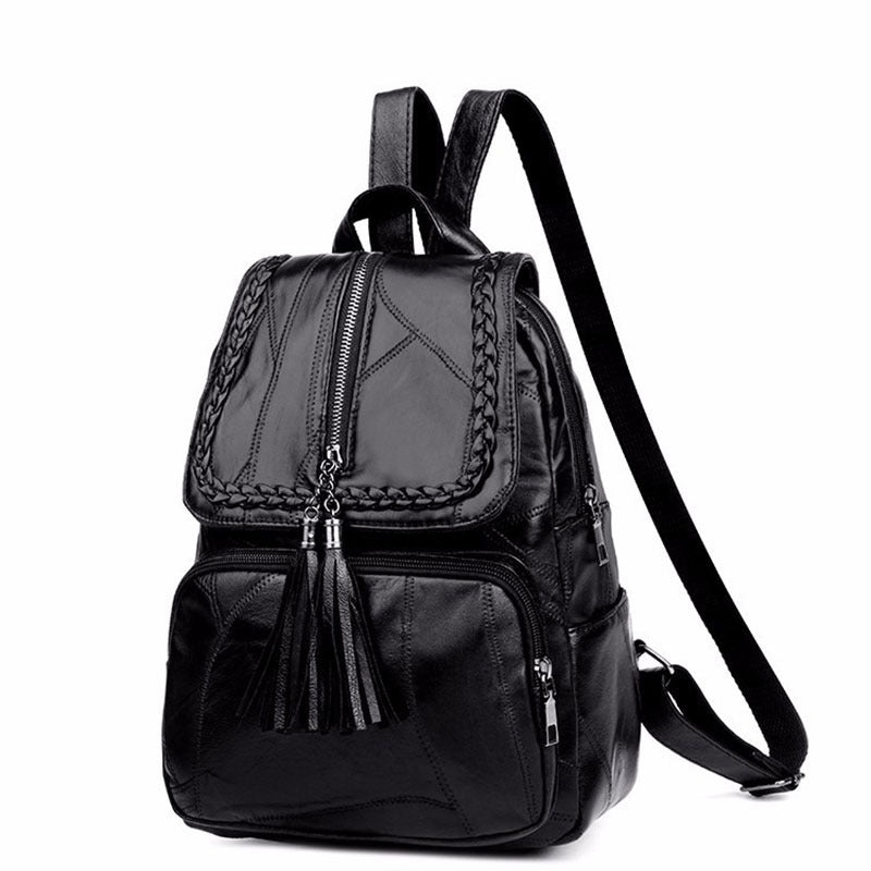 Damen-Rucksack aus PU-Leder, 20–35 L, Modell 2066