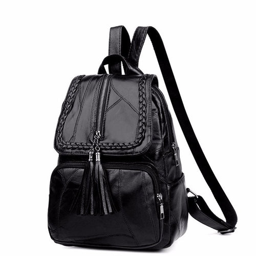Damen-Rucksack aus PU-Leder, 20–35 L, Modell 2066