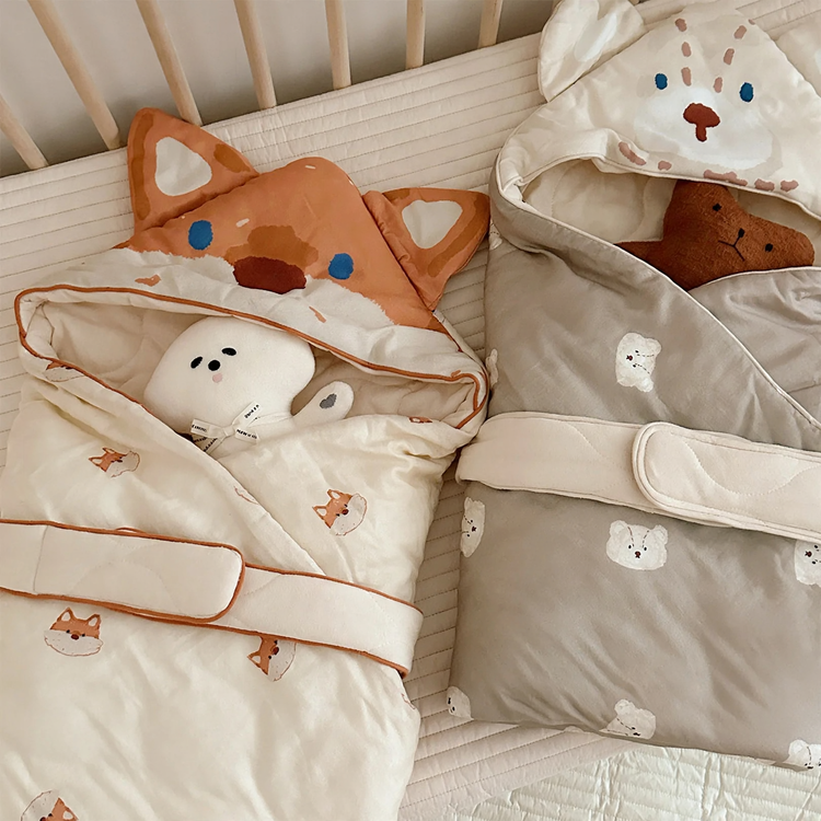 Babywickeltuch aus Baumwollstoff, 90×90 cm