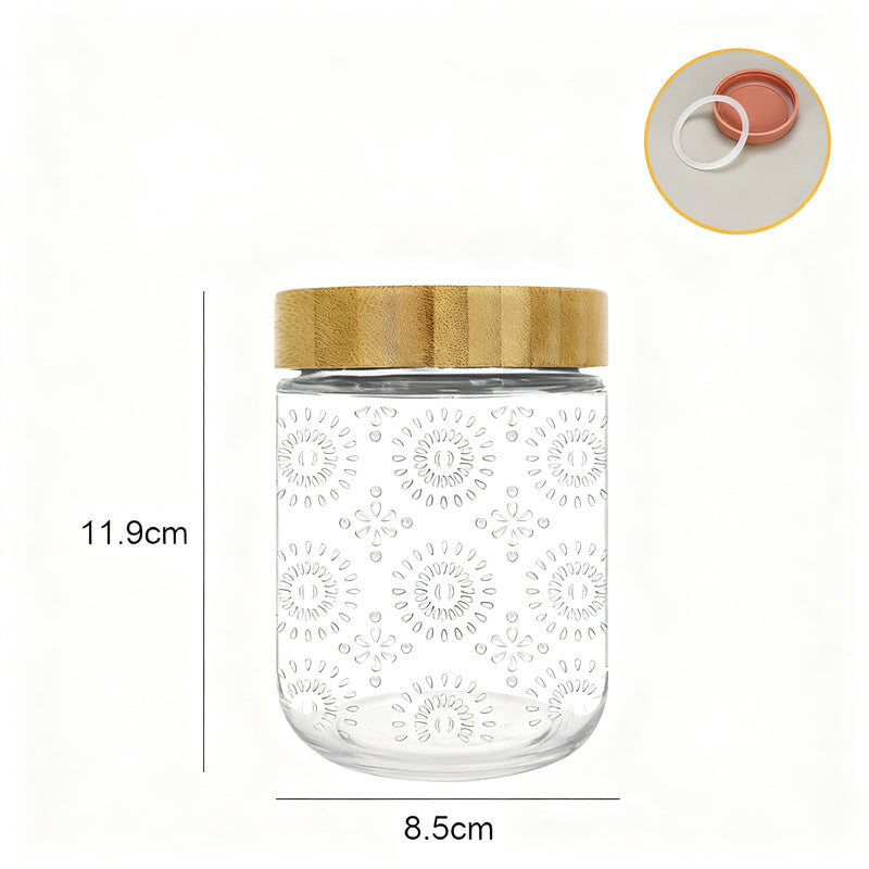 Glasdose mit Deckel, 500 ml