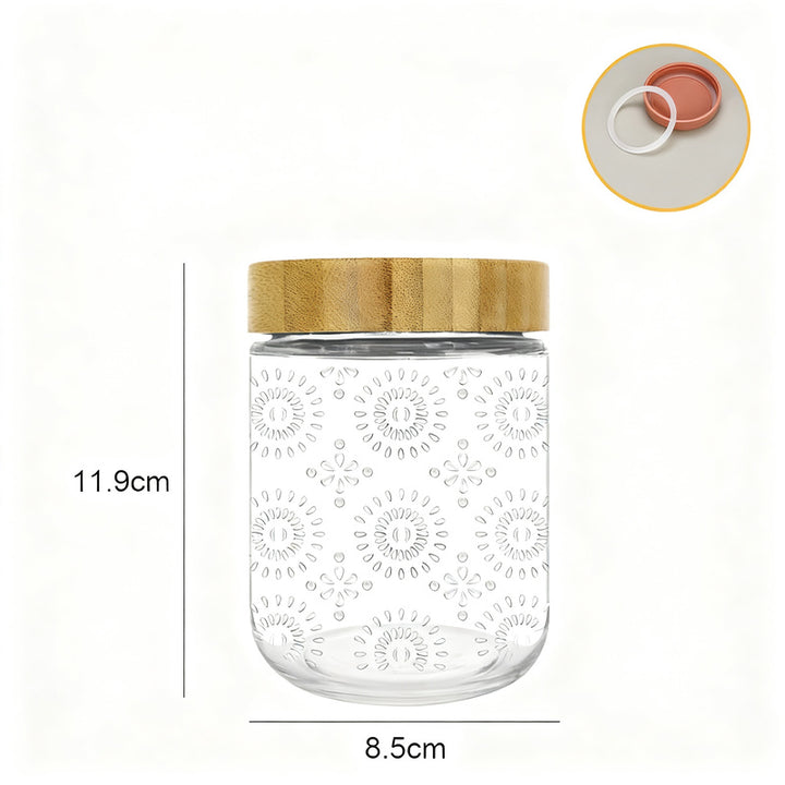 Glasdose mit Deckel, 500 ml