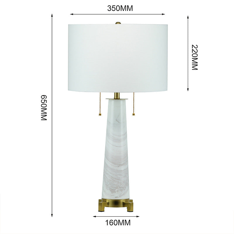 Marmor-Tischlampe mit Touchschalter