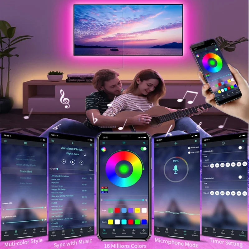 USB LED STRIPE MIT FARBWECHSEL - RGB LICHT FÜR RAUMDEKORATION & TV-HINTERGRUNDBELEUCHTUNG | Karnz