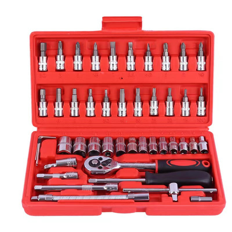 Ratschenschlüssel-Steckschlüssel-Set 46-teilig Modell 1103