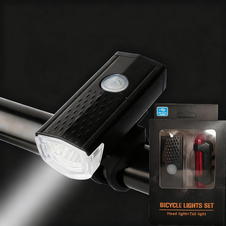 Fahrradlicht-Set, USB-aufladbar, wasserdicht