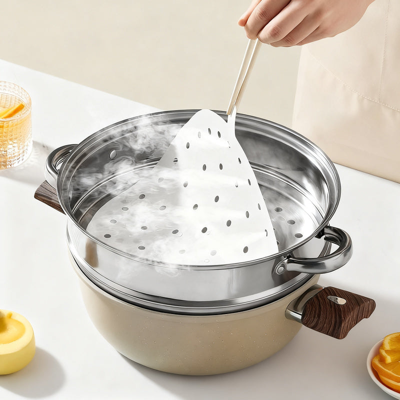 Backpapier für Dampfgarer und Bambuskörbchen