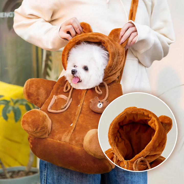 Tragbare Haustier-Transporttasche aus Fleece mit Tiermotiv