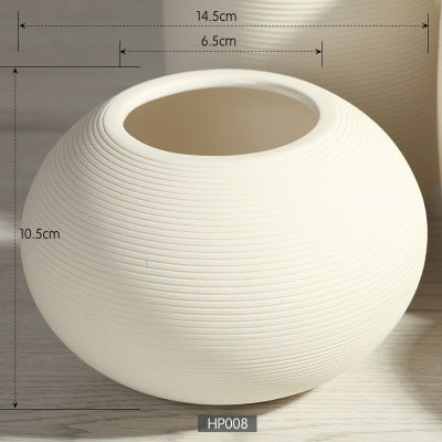 Keramik-Blumenvase, modern, weiß