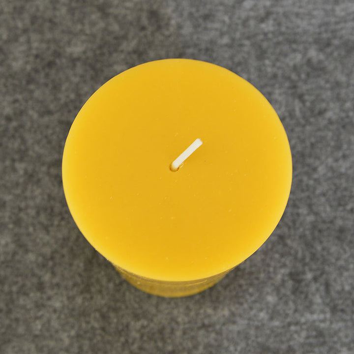Bienenwachskerze, Stumpen, 4×5 cm, handwerklich