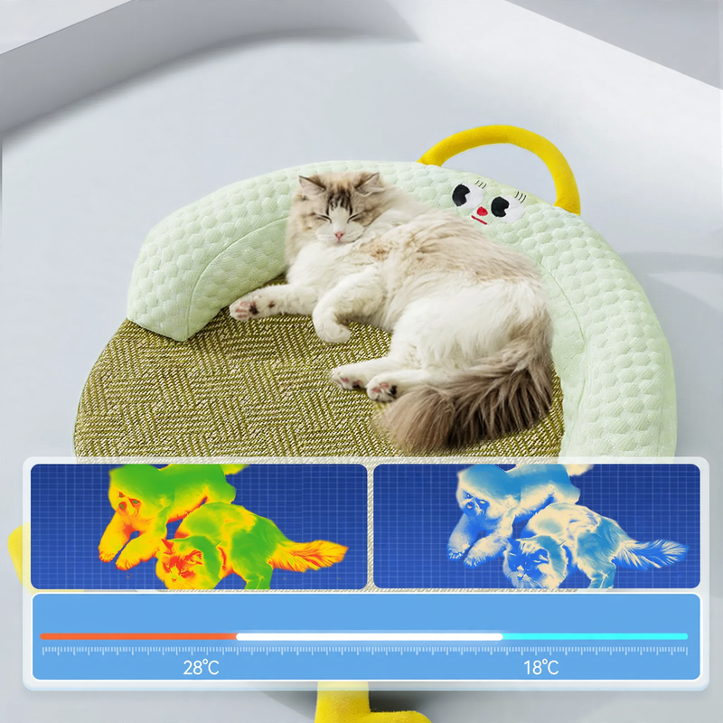 Kühlbett für Katzen und Hunde, rund