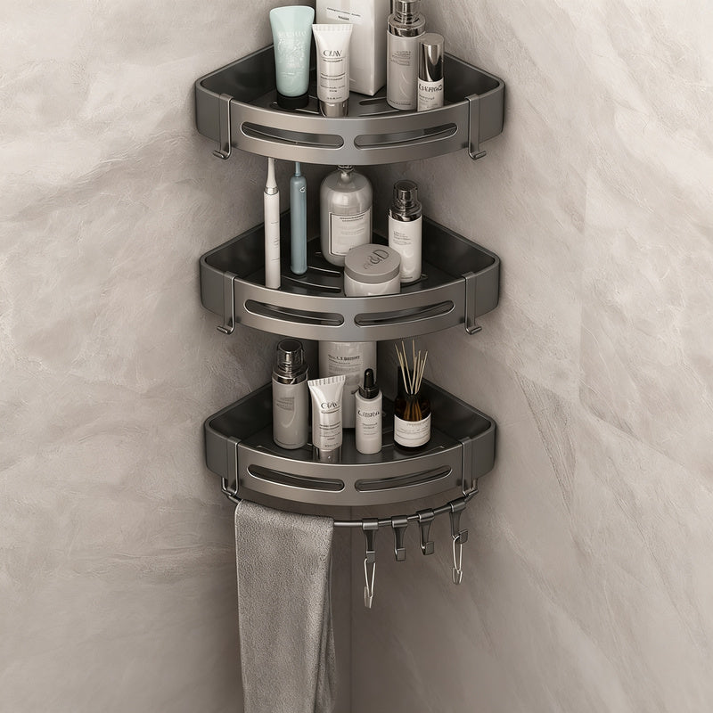 Dreieck-Wandregal für Badezimmer, ohne Bohren