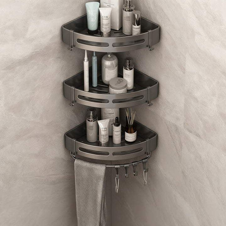 Dreieck-Wandregal für Badezimmer, ohne Bohren