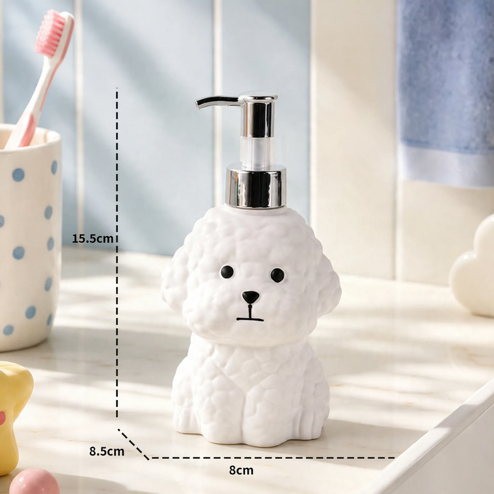 Niedliche Bichon-Frise Pumpflasche, 240 ml