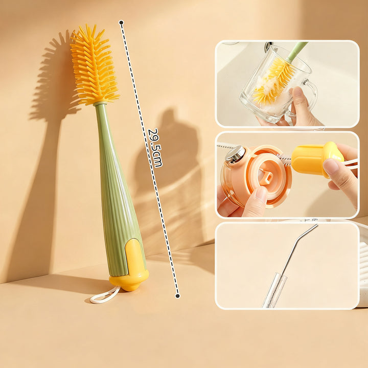 Reinigungsbürste aus Silikon, 3-in-1