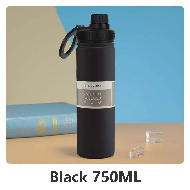 Isolierte Edelstahl-Trinkflasche mit Handyhalterung – 750 ml